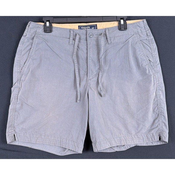 Abercrombie & Fitch Other - Abercrombie & Fitch Men's Gray Cotton Drawstring Chino Shorts Pockets SZ 32 Y2K